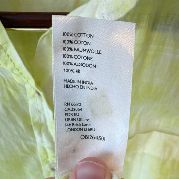 Pilcro Anthropologie Women's The Cate Classic Tie-Dye Buttondown Shirt Size S - Picture 10 of 10